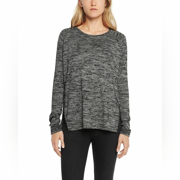 rag & bone Tops - rag & bone Women's Black and Gray Long Sleeve Top